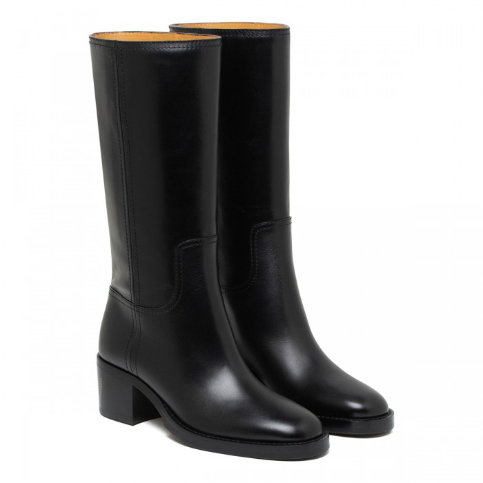 Le Noir Cortina Black Leather Boots