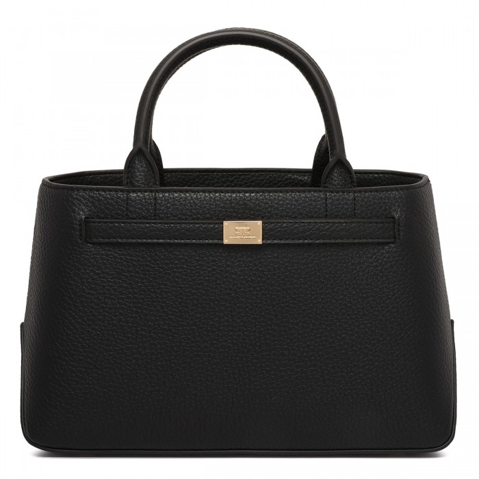 le noir cortina Black leather effect handbag