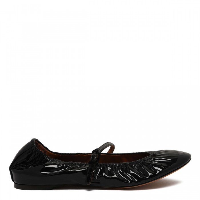 le noir cortina Black Mary Jane ballerinas