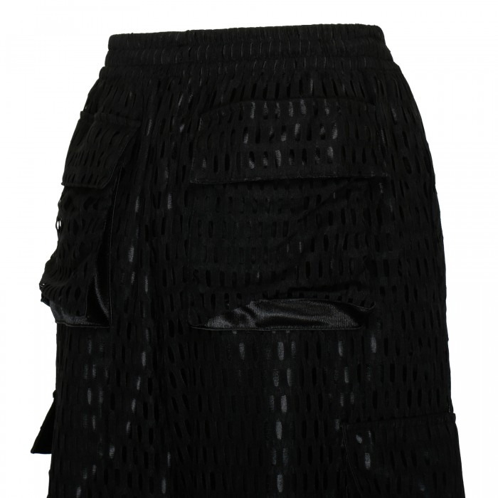 Le Noir Cortina Black Mesh Multipocket Pants