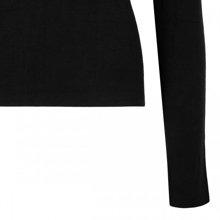 Le Noir Cortina Black Ribbed Knit Turtleneck