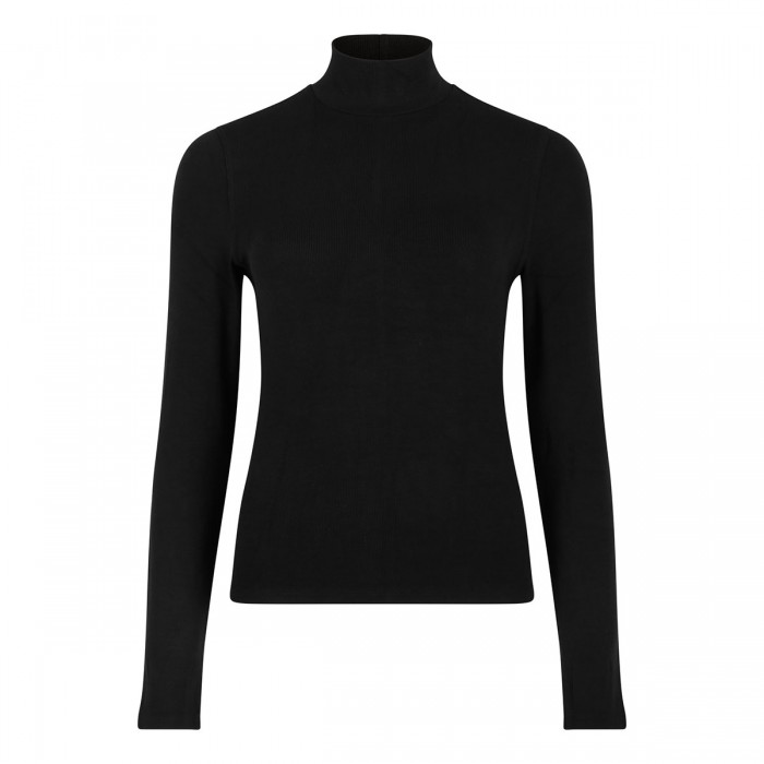 le noir cortina Black ribbed knit turtleneck