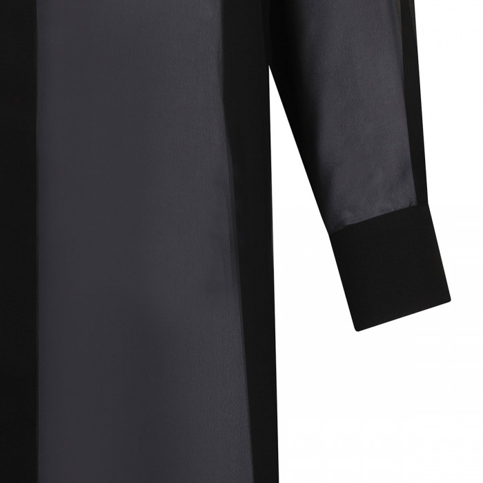 Le Noir Cortina Black Silk Long Shirt