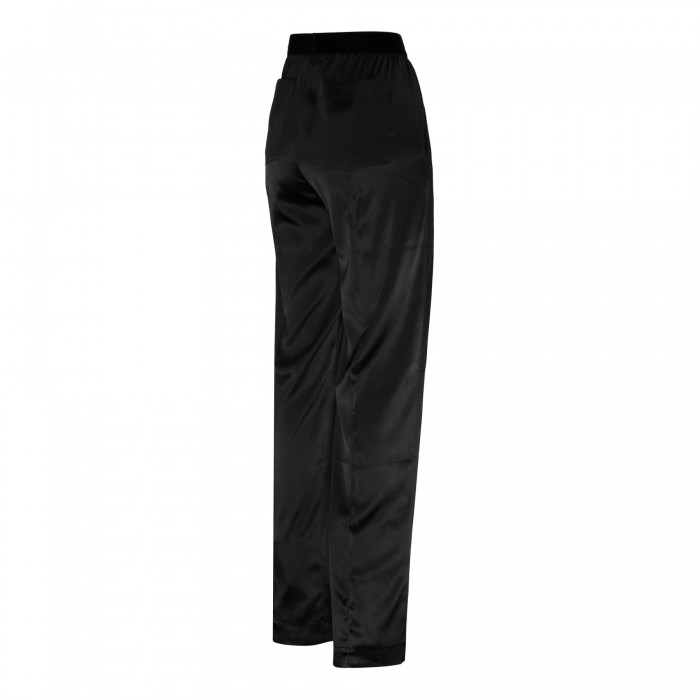 Le Noir Cortina Black Silk Pants