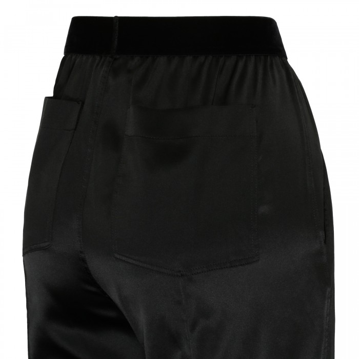 Le Noir Cortina Black Silk Pants