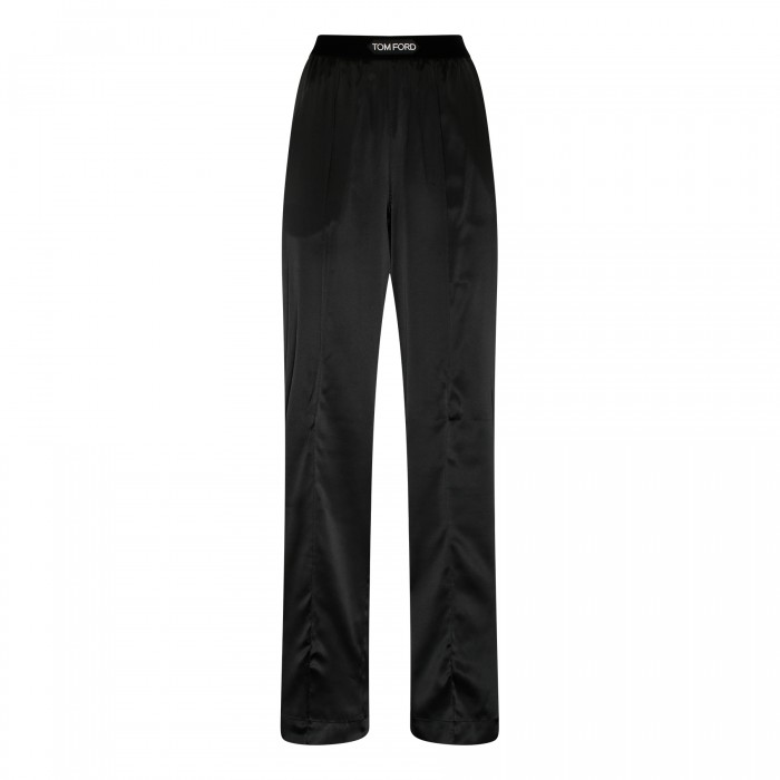le noir cortina Black silk pants