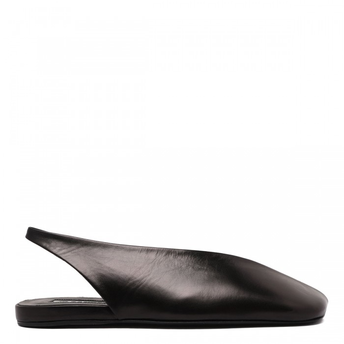 le noir cortina Black slingback ballerinas