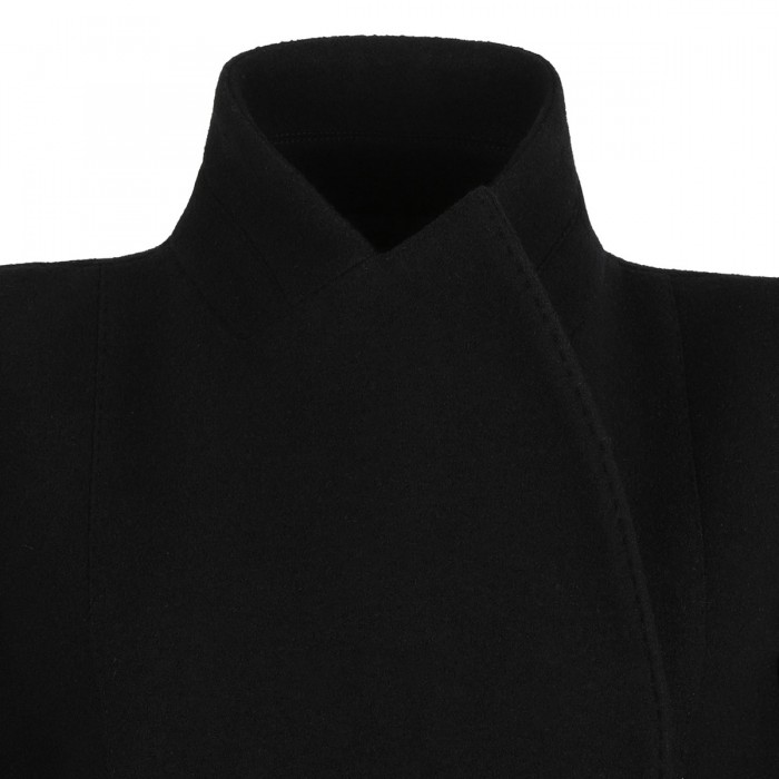 Le Noir Cortina Black Virgin Wool Coat