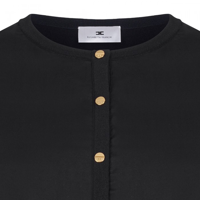 Le Noir Cortina Black Voile Cardigan