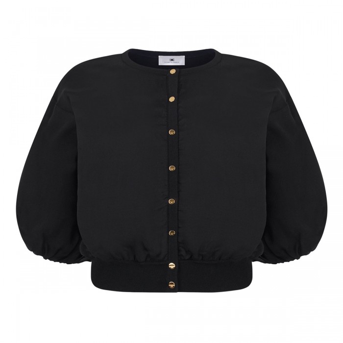 le noir cortina Black voile cardigan