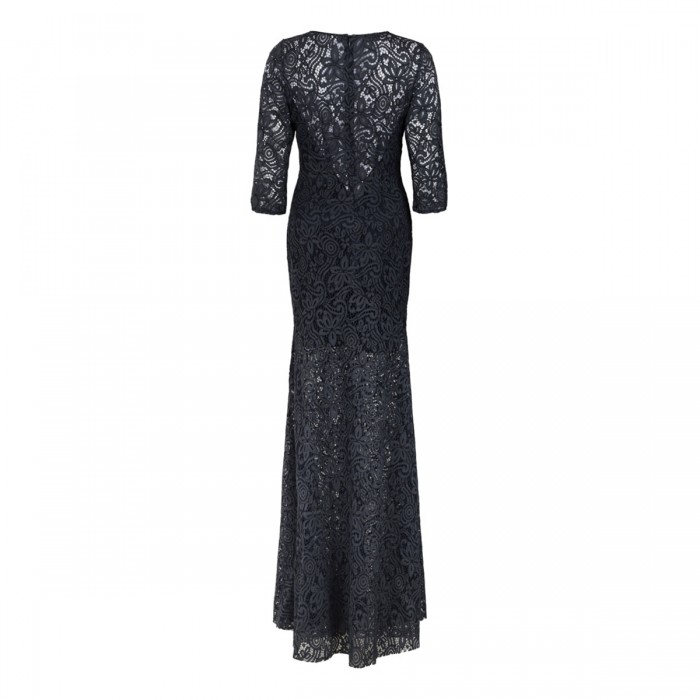 Le Noir Cortina Blue Lace Long Dress