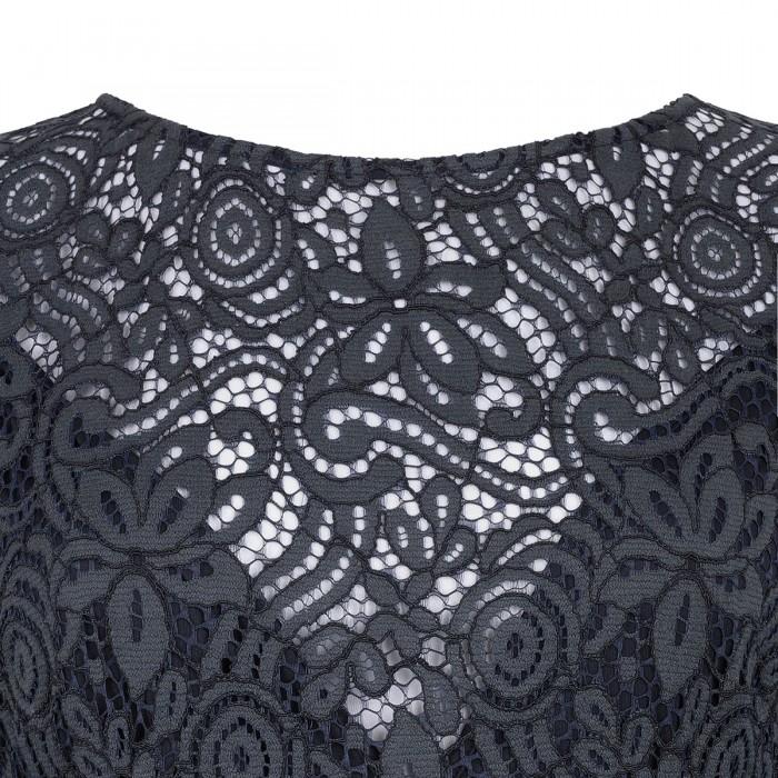 Le Noir Cortina Blue Lace Long Dress