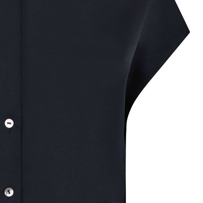 Le Noir Cortina Blue Silk Blouse