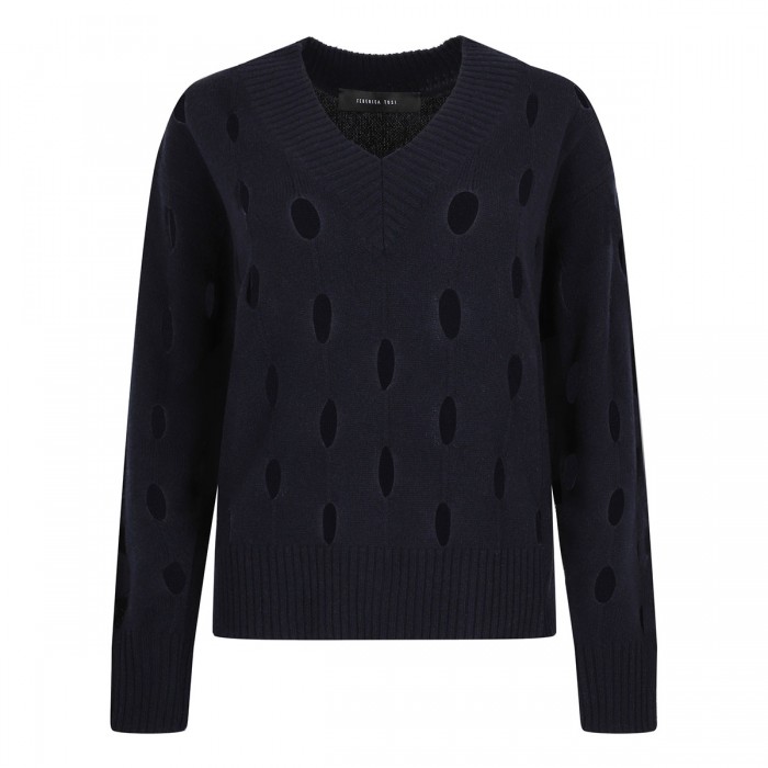 le noir cortina Blue wool sweater