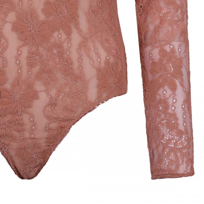Le Noir Cortina Blush Hue Lace Bodysuit