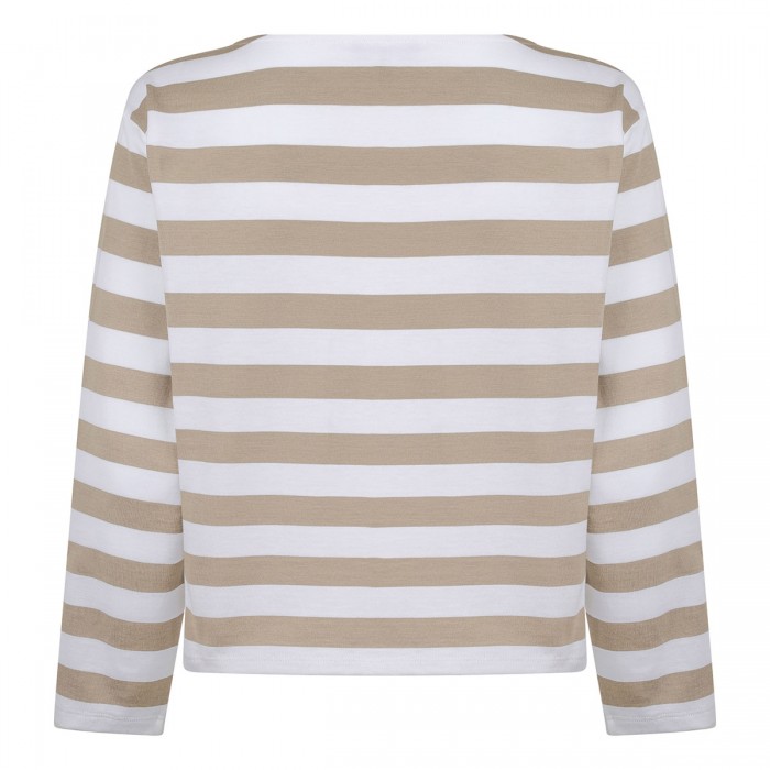 Le Noir Cortina Boat Neck Striped Top