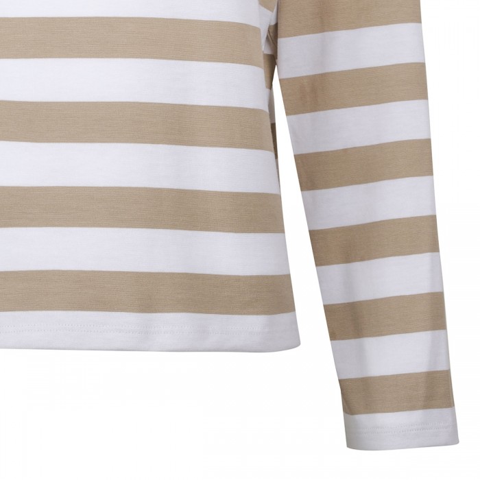 Le Noir Cortina Boat Neck Striped Top