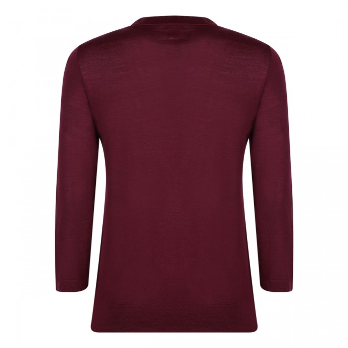 Le Noir Cortina Bordeaux Wool Top