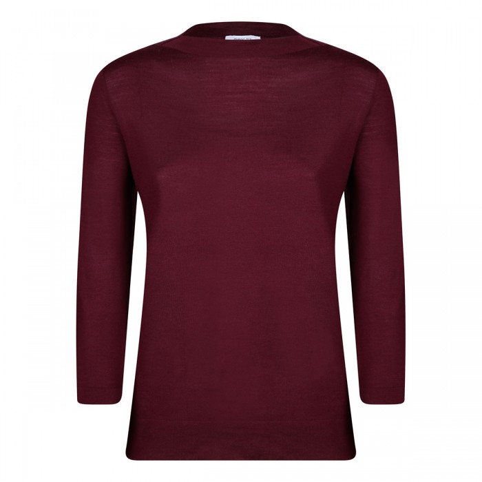 le noir cortina Bordeaux wool top