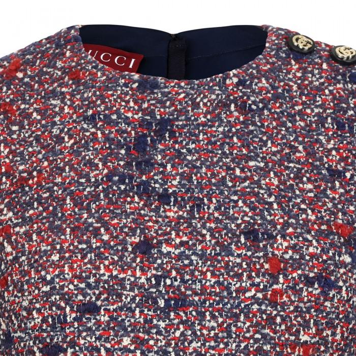 Le Noir Cortina Bouclé Wool Dress