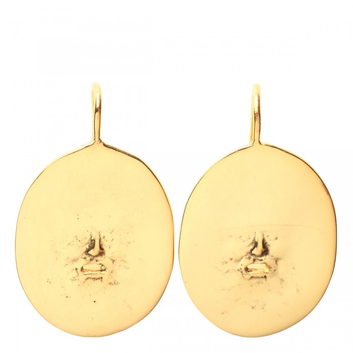 le noir cortina Brass earrings
