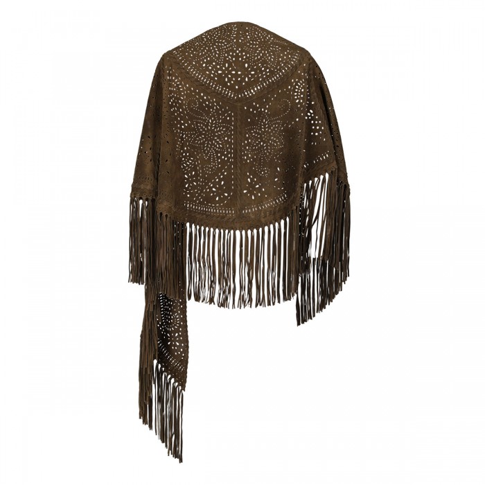 Le Noir Cortina Bronze-hue Suede Cape