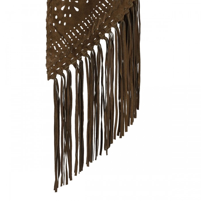 Le Noir Cortina Bronze-hue Suede Cape