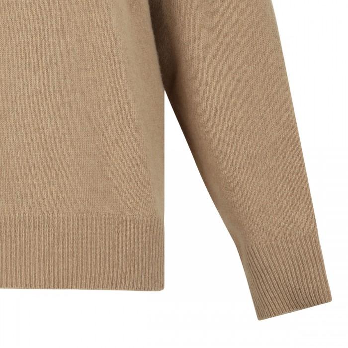 Le Noir Cortina Camel Virgin Wool Hooded Sweater