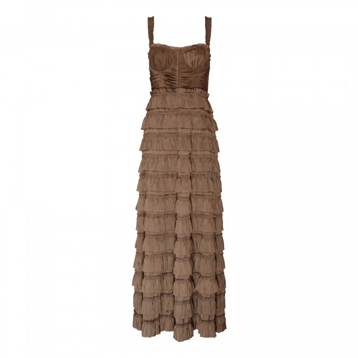 le noir cortina Camile taupe hue gown