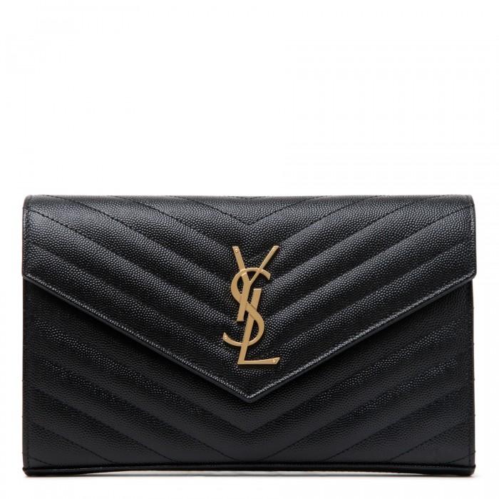 le noir cortina Cassandre matelassé chain clutch