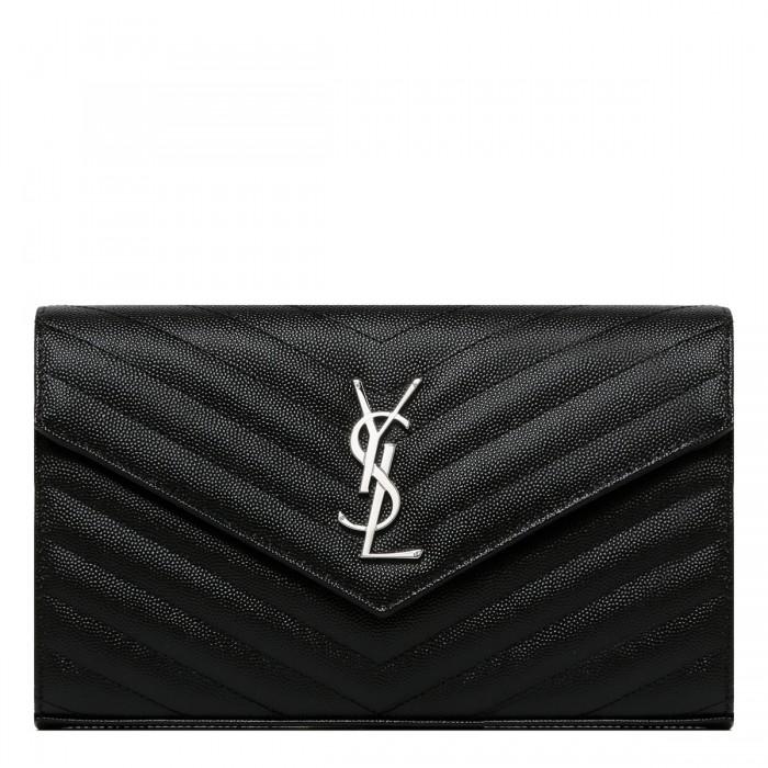 le noir cortina Cassandre matelassé chain clutch