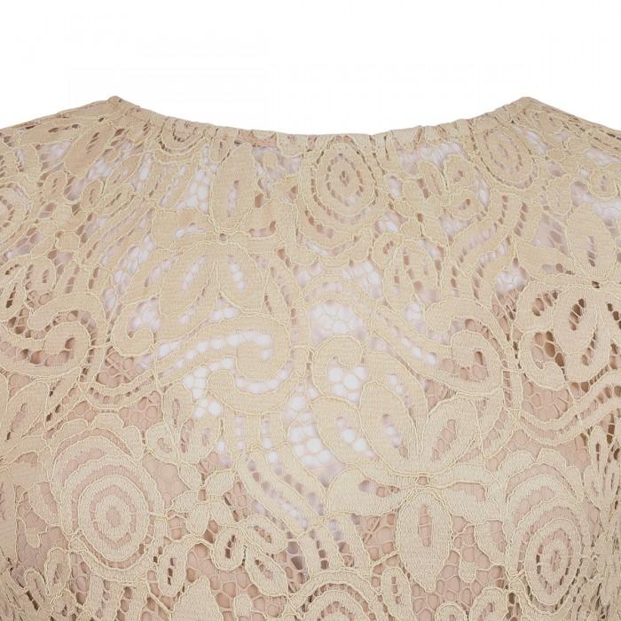 Le Noir Cortina Chalk Hue Lace Long Dress