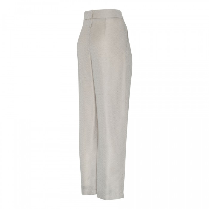 Le Noir Cortina Chalk White Jacquard Pants