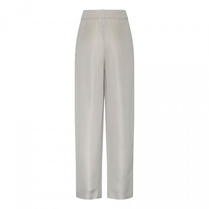 Le Noir Cortina Chalk White Jacquard Pants