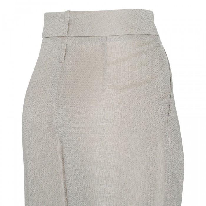 Le Noir Cortina Chalk White Jacquard Pants