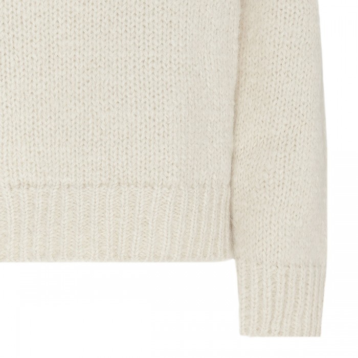 Le Noir Cortina Chalk White Wool Blend Sweater
