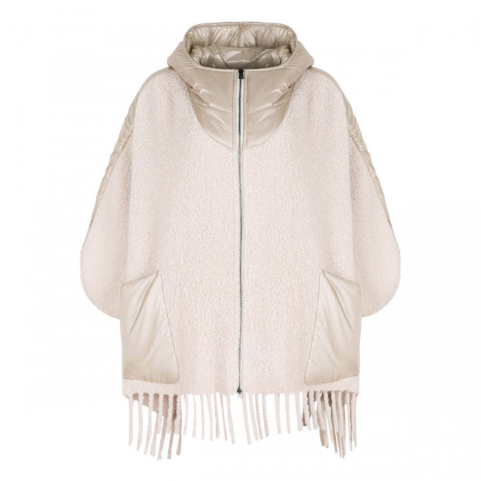 le noir cortina Chantilly poncho jacket