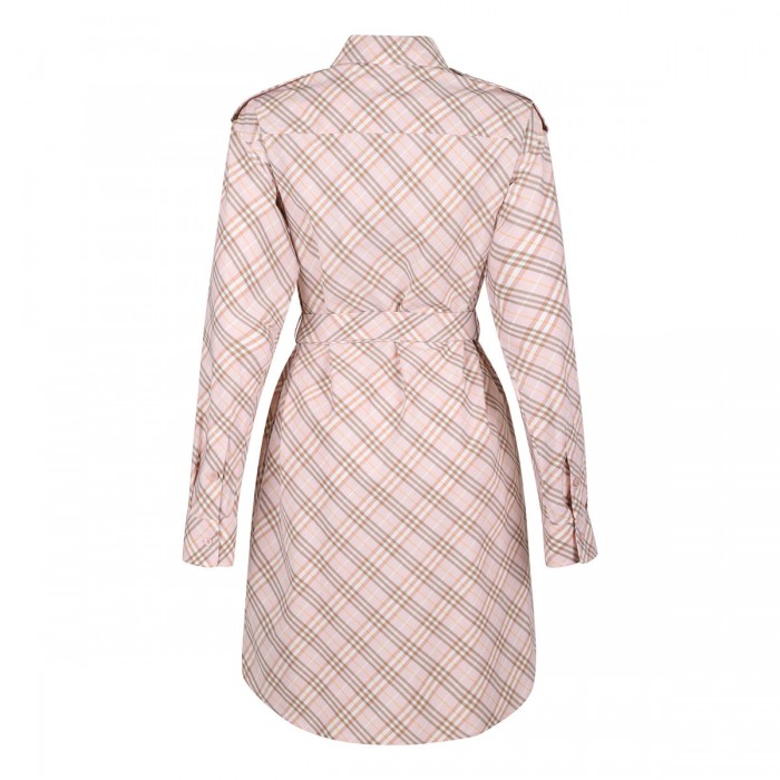 Le Noir Cortina Check Cotton Shirt Dress