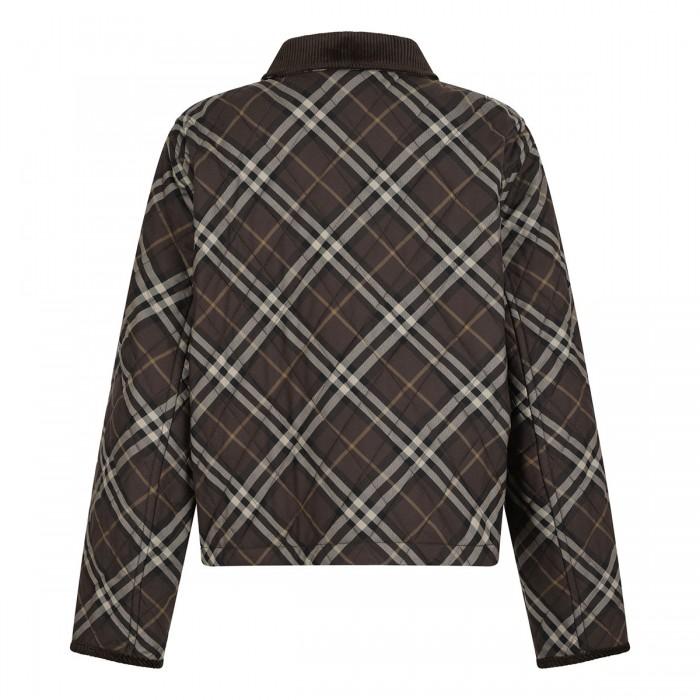 Le Noir Cortina Check Quilted Cotton Jacket