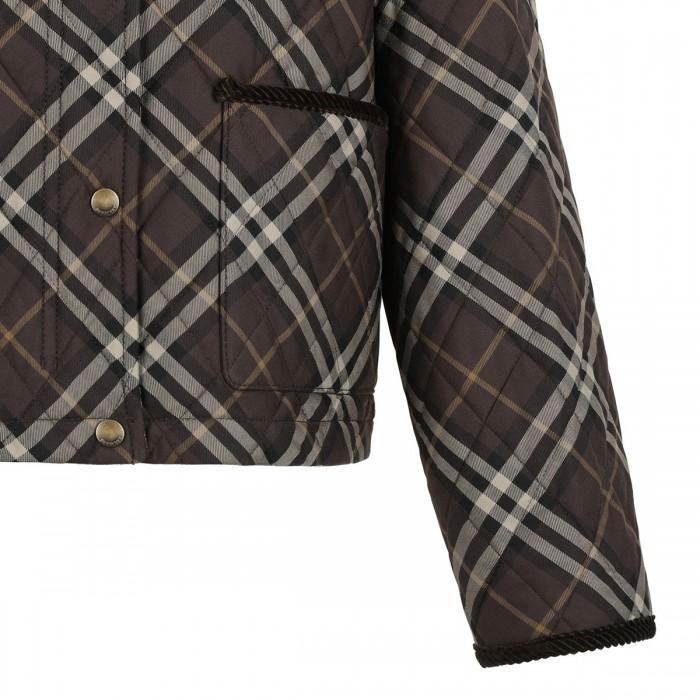 Le Noir Cortina Check Quilted Cotton Jacket