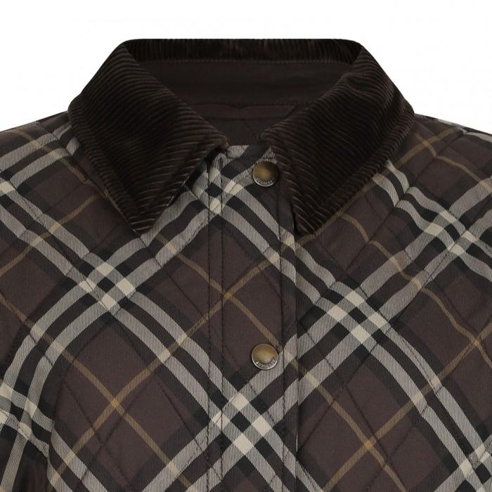 Le Noir Cortina Check Quilted Cotton Jacket