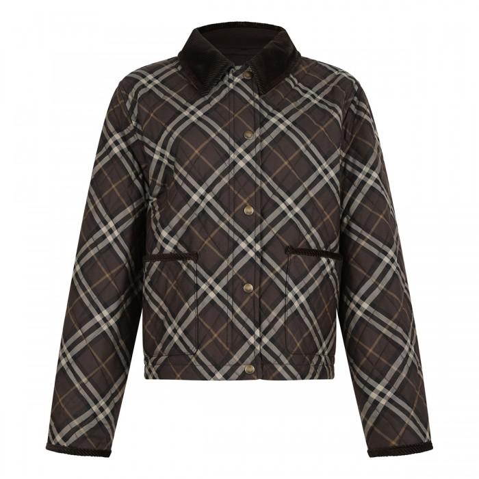 le noir cortina Check quilted cotton jacket