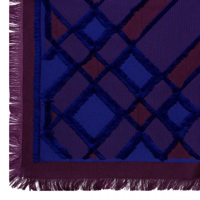 Le Noir Cortina Check Silk-blend Scarf