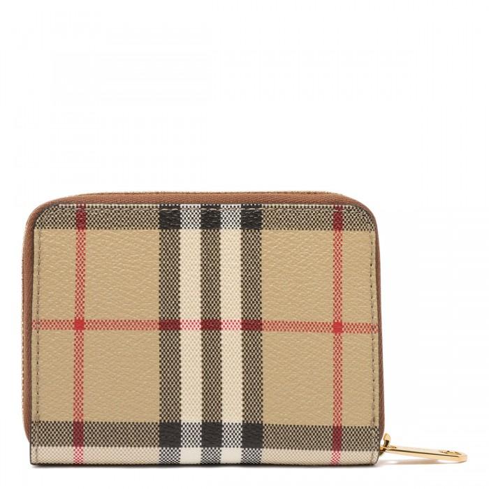 Le Noir Cortina Check Small Zip Wallet