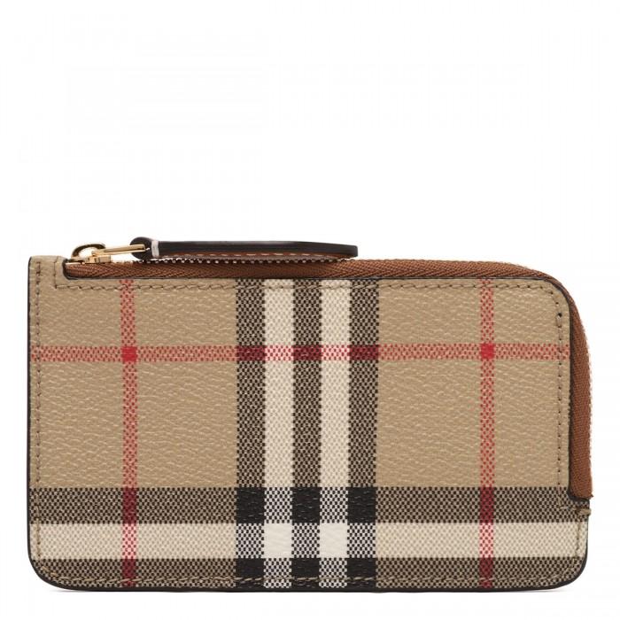 le noir cortina Check zipped card case