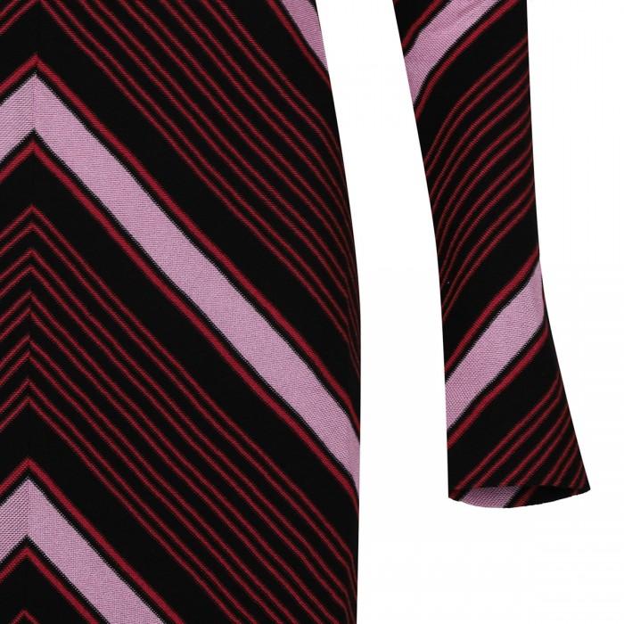 Le Noir Cortina Chevron Knit Maxi Dress