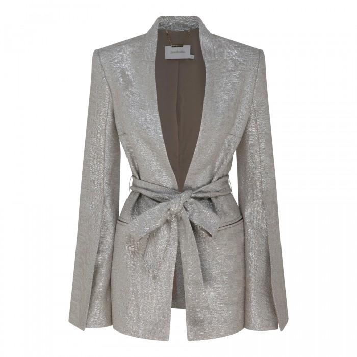 le noir cortina Coaster metallic slouch jacket