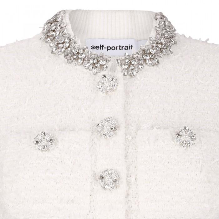 Le Noir Cortina Cream Textured Knit Mini Dress