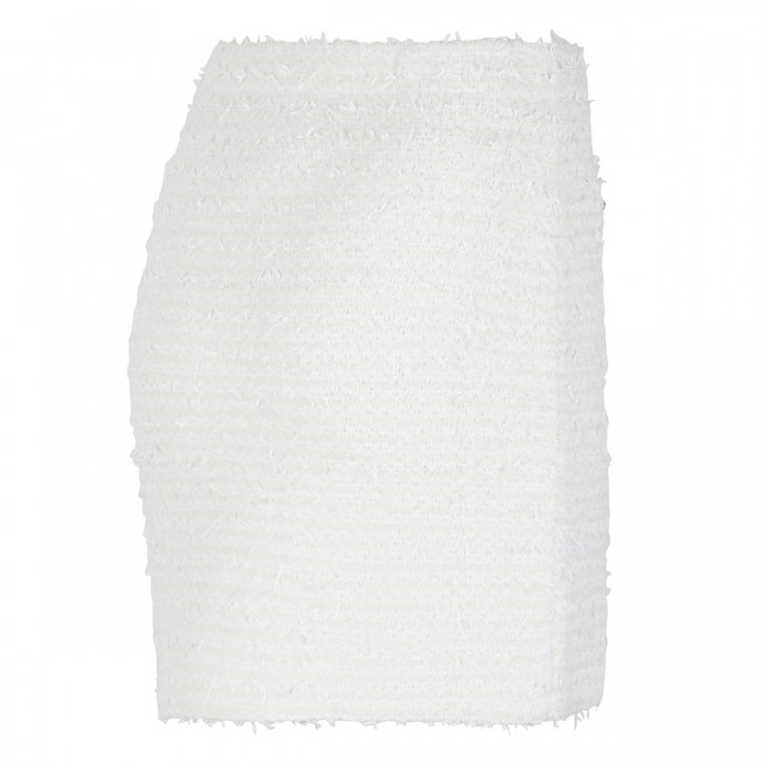 Le Noir Cortina Cream Textured Knit Mini Skirt