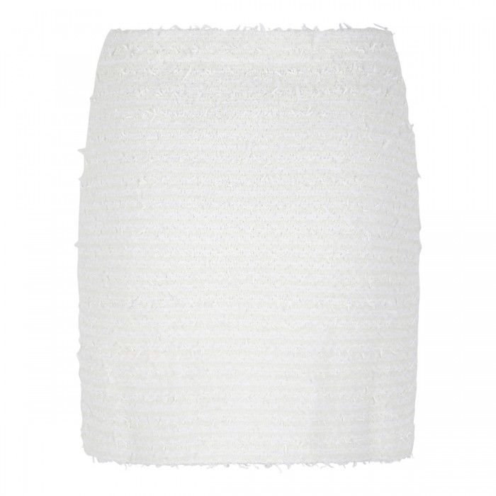 Le Noir Cortina Cream Textured Knit Mini Skirt